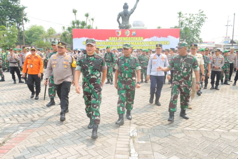 Cek Kesiapan Pengamanan Pemilu, Timwas Mabes TNI Apresiasi Sinergitas Kodim dan Polres Mojokerto