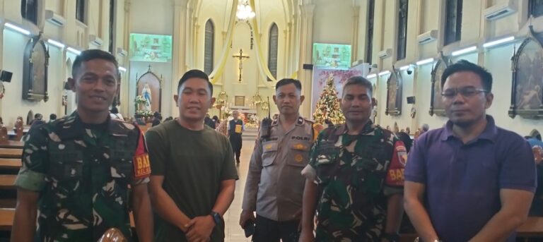 Ajak Sukseskan Pemilu, Polresta Malang Kota Sambangi Gereja Hati Kudus Dalam Minggu Kasih