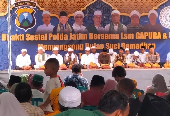 Sambut Ramadhan Polda Jatim Gandeng LSM Gapura dan Ulama Gelar Istighosah di Pamekasan
