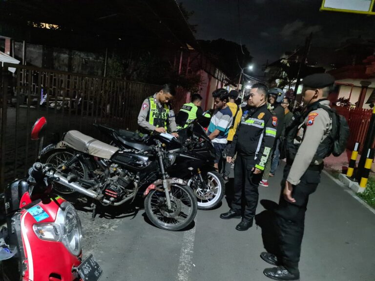 Ramadhan Kondusif, Tim “Pos Onta” Malang Kota Amankan Puluhan Motor Balap Liar