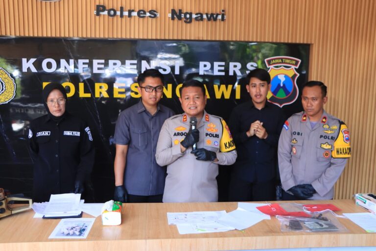 Polres Ngawi Berhasil Ungkap Kasus Tipu Gelap Cokat Roka, 3 Residivis Diamankan