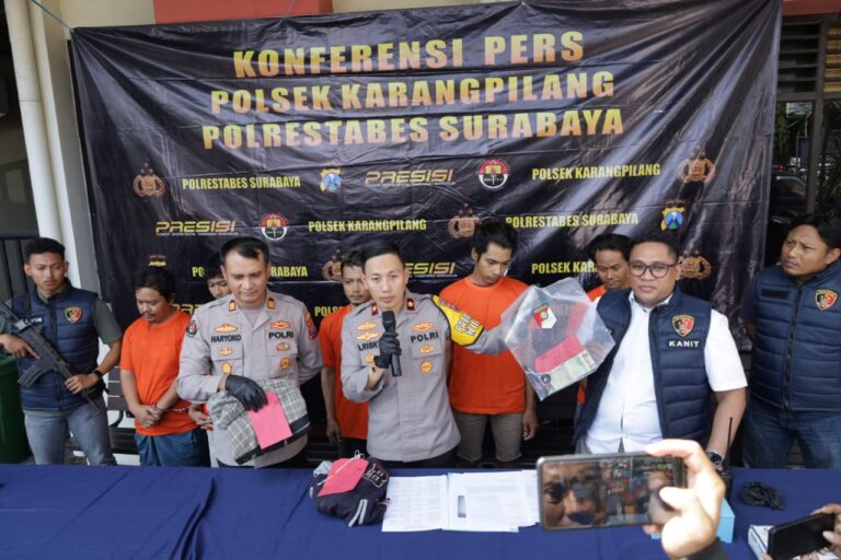 Polisi Berhasil Amankan 5 Orang Komplotan Pelaku Curanmor 21 TKP di Surabaya