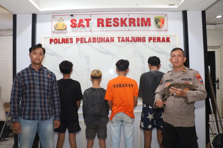 Polres Tanjungperak Kembali Amankan 6 Remaja Kelompok Gangster Team Error Surabaya