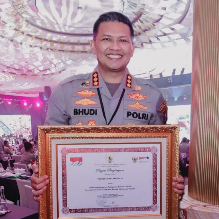 Polresta Malang Kota Kembali Raih Penghargaan Layanan Ramah Kelompok Rentan Terbaik dari KemenPAN-RB