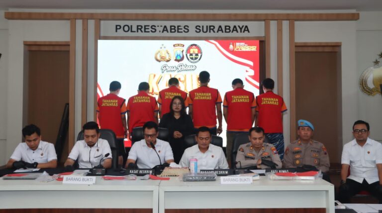 Polrestabes Surabaya Berhasil Ungkap Judol, 6 Tersangka Diamankan