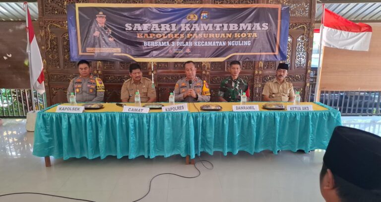 Ciptakan Situasi Aman Jelang Pilkada, Polres Pasuruan Kota Gelar Safari Kamtibmas