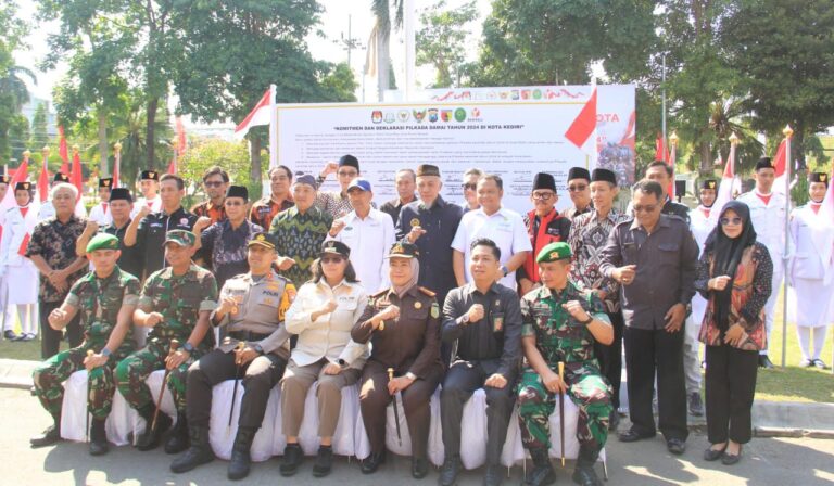 Polres Kediri Kota Gelar Deklarasi Damai Wujudkan Pilkada 2024 Sejuk dan Kondusif