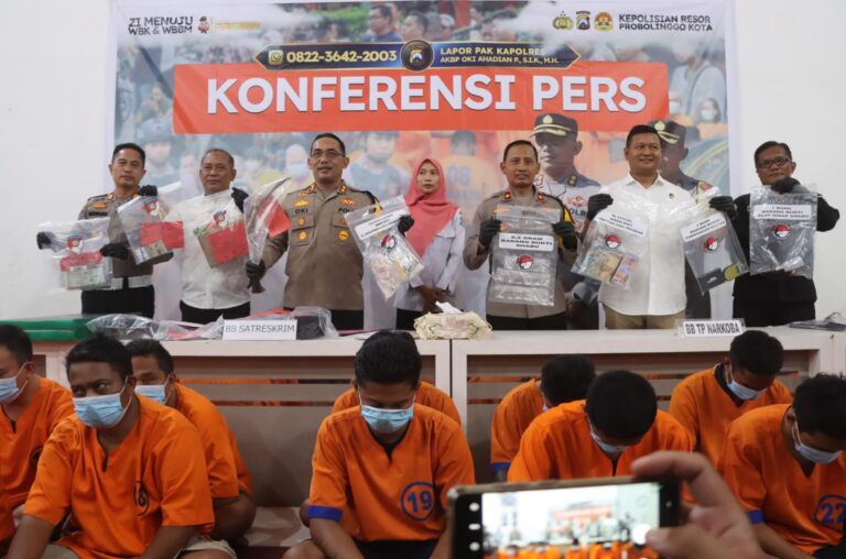 Polres Probolinggo Kota Berhasil Ungkap 21 Kasus Tindak Kriminal Selama Tiga Bulan Terakhir