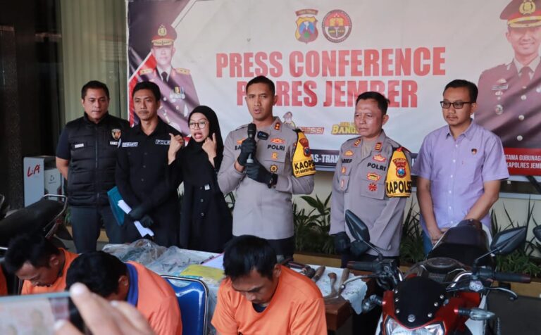 Polres Jember Amankan Tersangka Begal Payudara yang Resahkan Warga