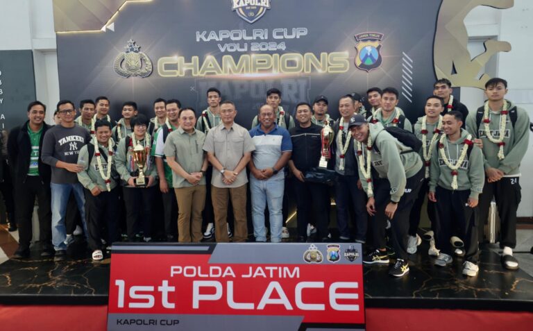 Tim Voli Putra Putri Polda Jatim Raih Juara Kapolri Cup 2024 Jadi Kado Terindah di HUT Jawa Timur ke -79