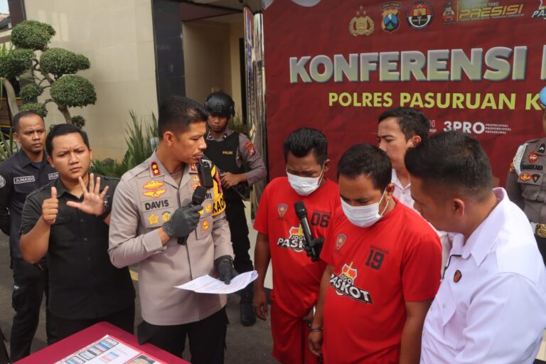 Polres Pasuruan Kota Berhasil Amankan 2 Tersangka Judi Online