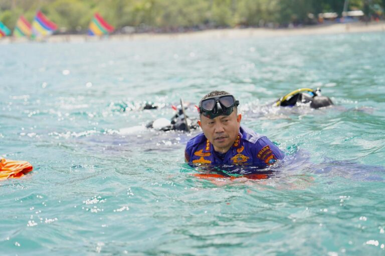 Jaga Ketahanan Pangan,Ditpolairud Polda Jatim Rehab Terumbu Karang di HUT Polairud ke-74