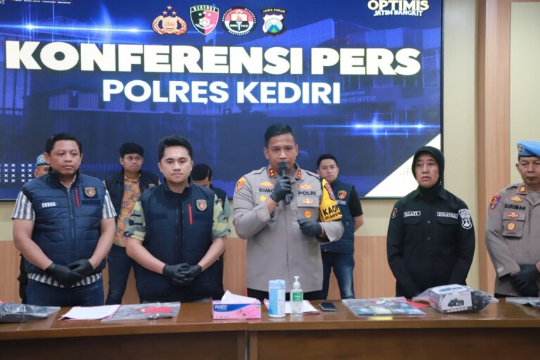 Kurang dari 24 jam Polres Kediri Berhasil Amakan Pelaku Pembunuhan