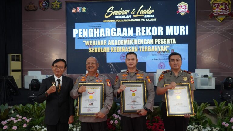 Seminar ‘Polisi dan Masyarakat’ Sespimma Lemdiklat Polri Angkatan 73 Raih Rekor MURI