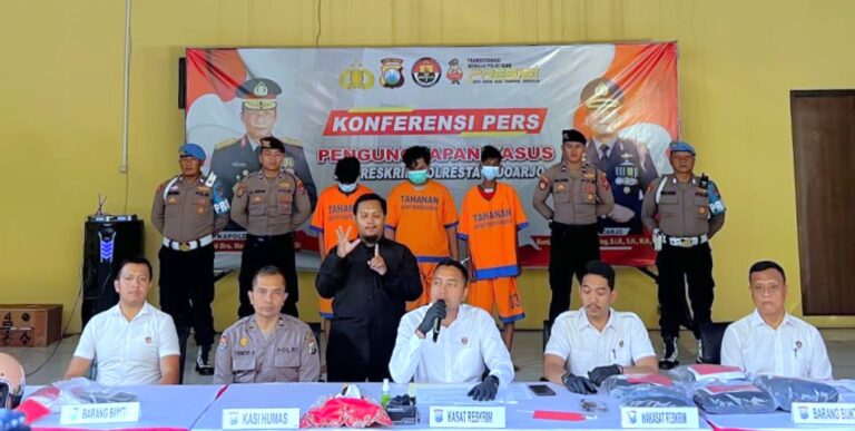 Polisi Amankan Tujuh Pelaku Pengeroyokan di Depan Pabrik Gula Candi Sidoarjo