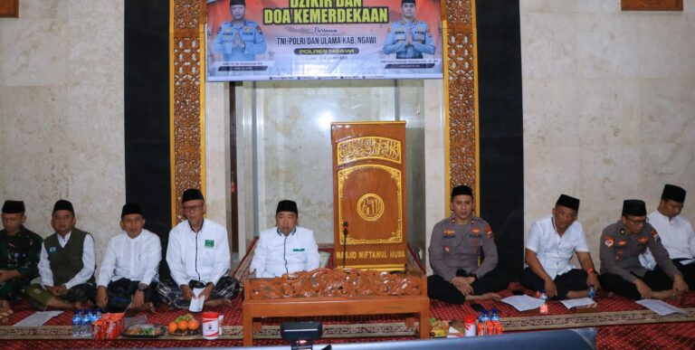 Sambut HUT Kemerdekaan RI ke-80 Polres Ngawi Gelar Dzikir dan Doa Bersama