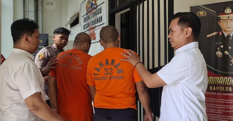 Komitmen Berantas Narkoba Polres Gresik Amankan Dua Tersangka Pengedar Sita Sabu 84 Gram