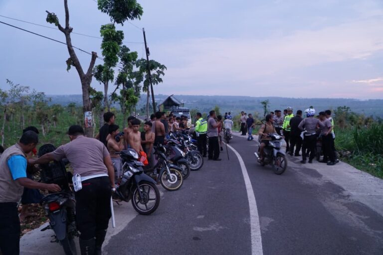 Operasi Zebra Semeru Polres Tuban Amankan 21 Remaja Pelaku Balap Liar