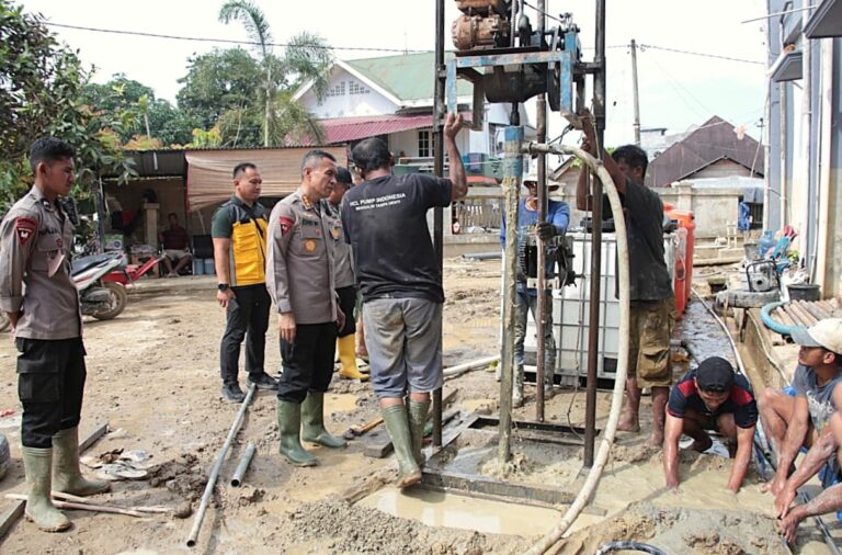 Polri Terus Kebut Pembangunan Sumur Bor di Berbagai Fasilitas Umum di Aceh Tamiang