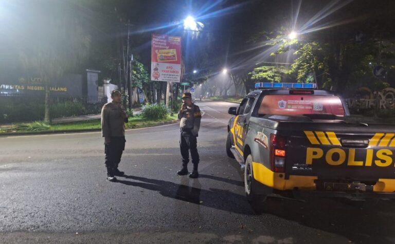 Respon Cepat Layanan 110, Polresta Malang Kota Bubarkan Aktivitas Balap Liar di Jl. Veteran dan Jl. Bandung