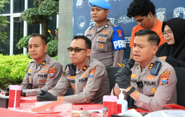 Polres Gresik Beri Tindakan Tegas Terukur Tiga Anggota Gangster