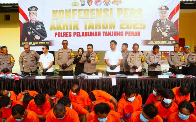 Polres Pelabuhan Tanjung Perak Berhasil Tekan Angka Kriminalitas Hingga 13 Persen di 2025