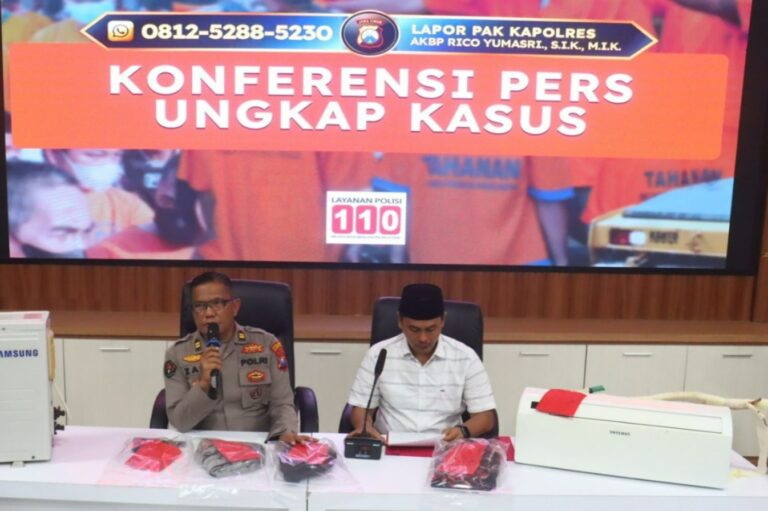 Polres Probolinggo Kota Amankan Tersangka Spesialis Pembobol Sekolah dan Perkantoran