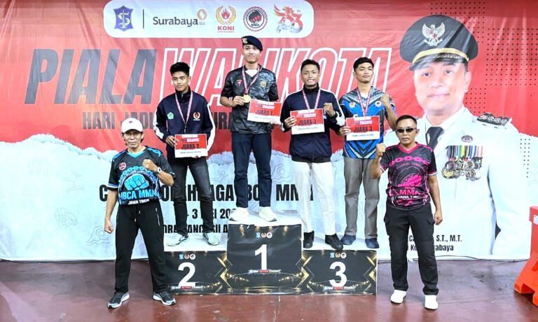Brimob Polda Jatim Sabet 4 Emas Kejurprov MMA Surabaya