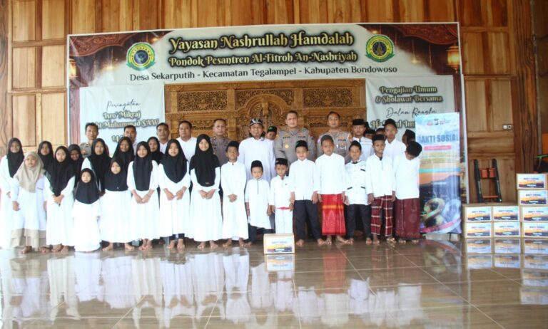 Sambut Hari Bhayangkara ke 80, Polres Bondowoso Salurkan Bantuan untuk Anak Yatim, Ojol dan Sopir Angkot