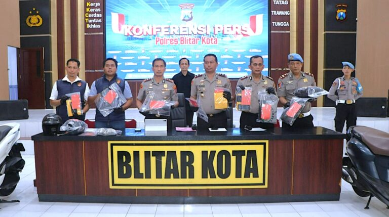 Polres Blitar Kota Amankan Tersangka Komplotan Perampok Lintas Daerah Sasar Minimarket