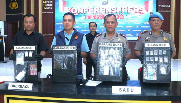 Polres Blitar Kota Ungkap Kasus Narkoba 14 Tersangka Diamankan