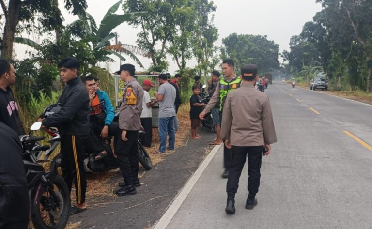 Polres Lumajang Bubarkan Balap Liar di JLS Pasirian, 10 Motor Diamankan