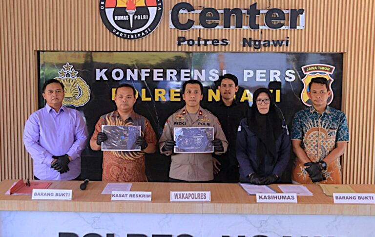 Polres Ngawi Tuntaskan Kasus Curanmor di Kendal, DPO Diamankan