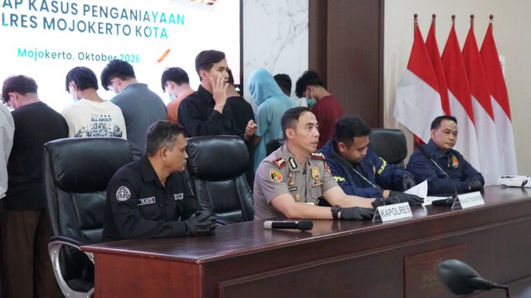 Polres Mojokerto Kota Amankan 21 Pemuda Diduga Serang Angkringan di Magersari