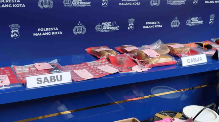 Polresta Malang Kota Bongkar Kasus Sabu 3,2 Kg dan Ribuan Ekstasi, 175 Tersangka Diamankan