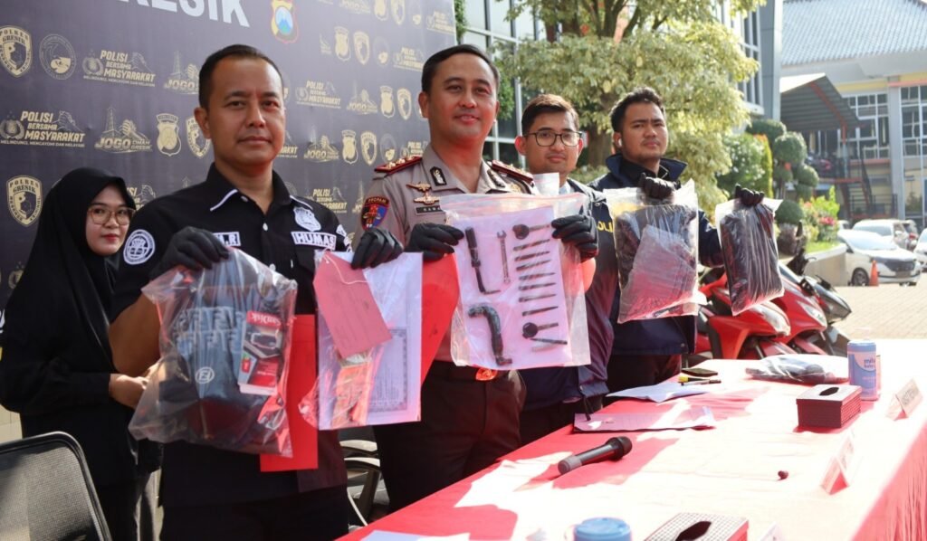 Polres Gresik Amankan 11 Tersangka Curanmor, Empat Motor Dikembalikan ke Korban