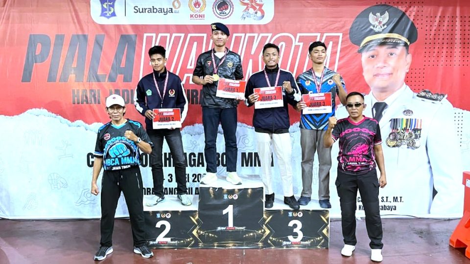 Brimob Polda Jatim Sabet 4 Emas Kejurprov MMA Surabaya