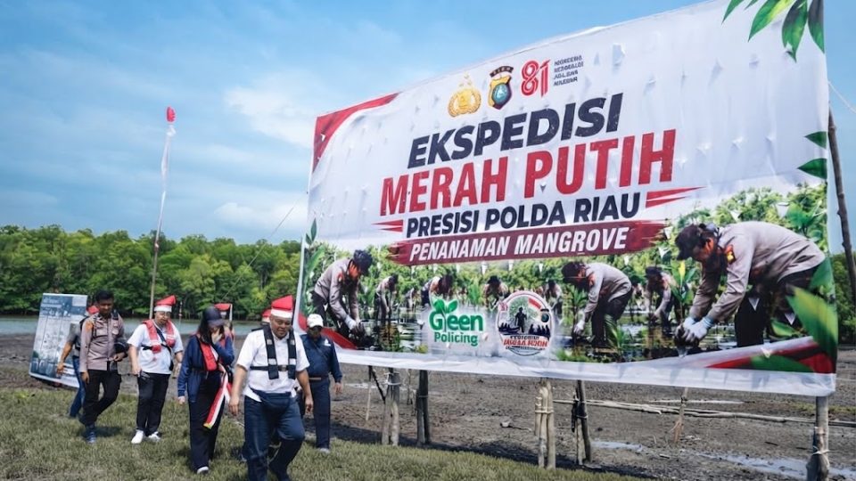 Ekspedisi Merah Putih Polda Riau Tembus Kuala Selat,1.700 Hektare Mangrove Disiapkan Lawan Abrasi