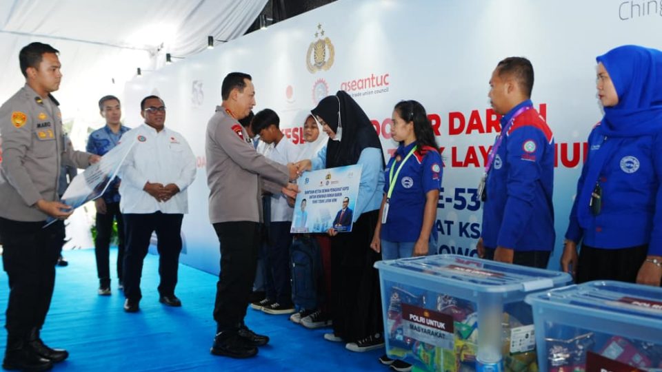 Kapolri di HUT ke-53 KSPSI Polri Siap Kawal Hak dan Dukung Perjuangan Buruh