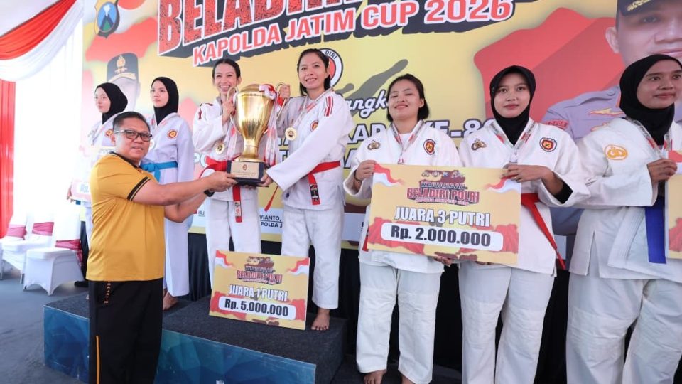 Kejuaraan Beladiri Polri Piala Kapolda Jatim 2026 Sambut Hari Bhayangkara ke 80, Polres Kediri Raih Gelar Juara
