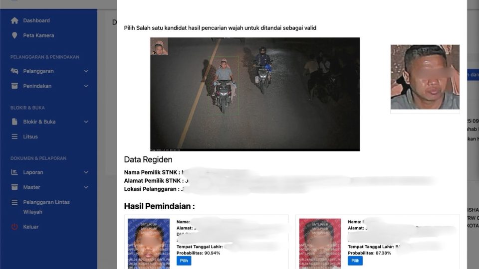 Melalui kemampuan identifikasi yang lebih akurat, teknologi ini dapat membantu petugas melakukan verifikasi terhadap identitas pengemudi maupun kendaraan
