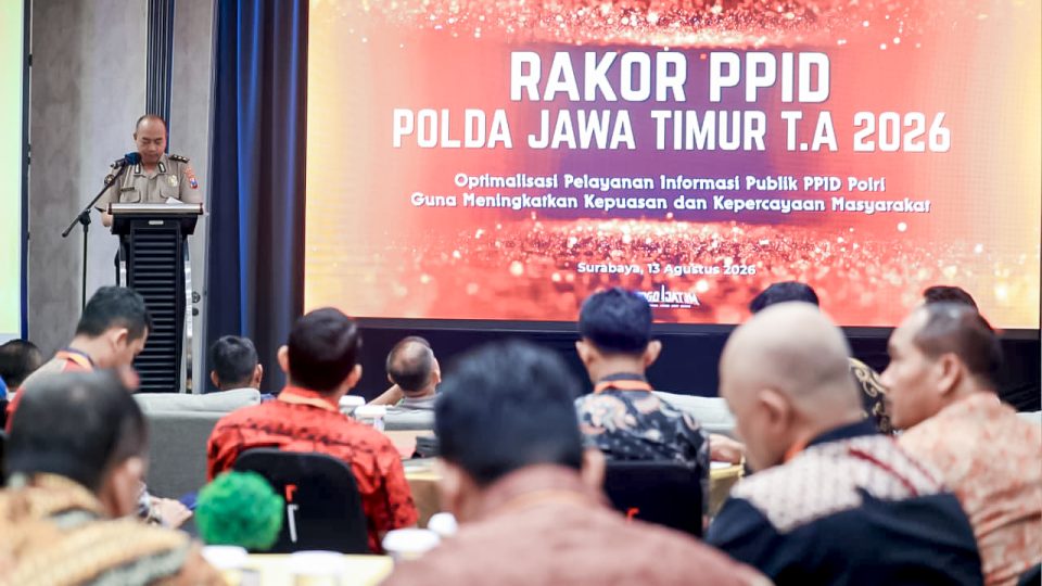 Rakor PPID Polda Jatim 2026 Perkuat Kepercayaan Publik melalui Keterbukaan Informasi